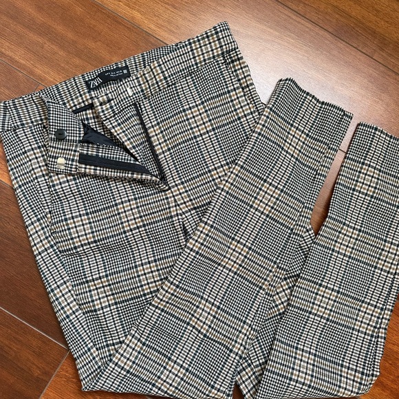 Zara Pants - Zara Prince of Wales Plaid pants